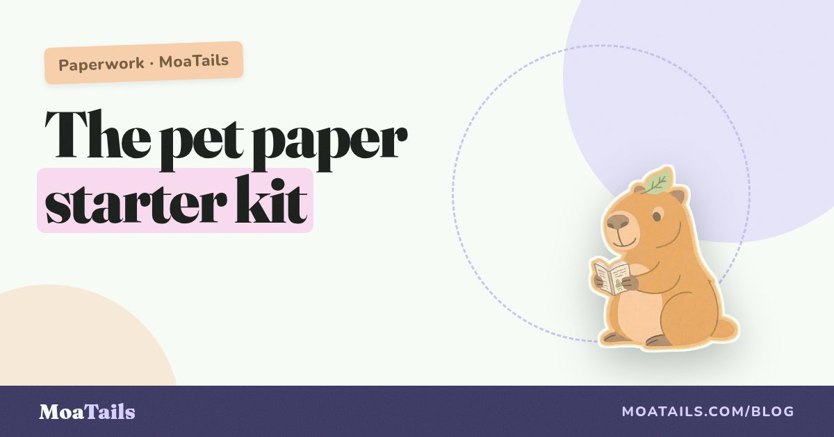 The Pet Paperwork Starter Kit: Microchip, Booklet, Records, and Who Keeps What